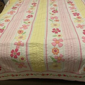 Pottery Barn Kids Floral Twin Quilt